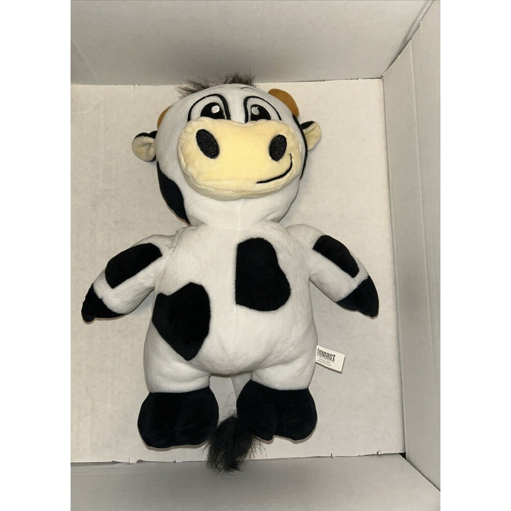 Impact Cow Black & White Plush 14”